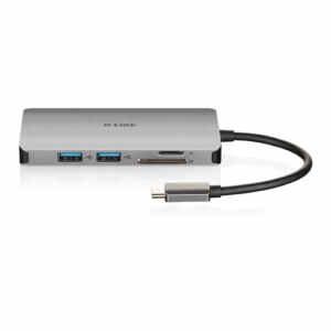 Priklopna postaja USB-C => D-LINK USB-C  8 v 1  HUB HDMI 4K USB 3.0 100W microSD/SD