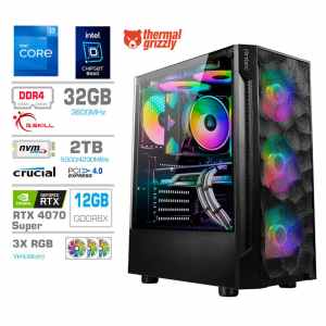 Računalnik MEGA TWR S7 i7-12700K/RTX4070 Super/32GB/2TB-4.0/750W/Brez OS RGB