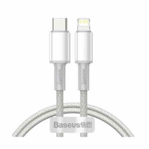 Kabel USB-C => Apple Lightning tekstil ovoj 1,00m PD 20W bel Baseus (CATLGD-02)