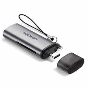 Zunanji čitalec kartic Ugreen USB-C za MS SD microSD siv (50704)