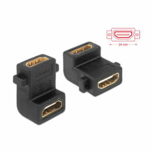 Adapter HDMI (ž) => HDMI (ž) DELOCK L-oblika 19-pin