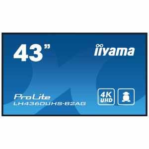Monitor Iiyama 108 cm (42,5") LH4360UHS-B2AG 3840x2160 LFD VA 6,5ms 3xHDMI 2xUSB2.0 Zvočniki 2x10W  NTSC87% RJ45 RS-232 ProLite