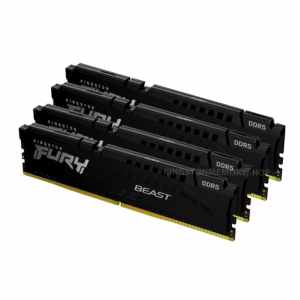 DDR5 128GB 5600MHz CL40 KIT (4x32GB) Kingston Fury Beast Black 1,25V Fury črna (KF556C40BBK4-128)