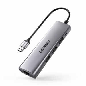 Priklopna postaja USB-A => 3x USB 3.0 tip A 1x RJ45 1x micro USB PD Ugreen CM266 (60812)