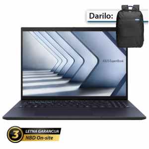 Prenosnik Asus 35,5 cm (14,0") ExpertBook B3 1920x1200 IPS 300nit Ultra 7-155H/16GB/SSD1TB/BL/FP/Priložen nahrbtnik/Intel Graphics/Win11Pro (90NX0711-M00HM0)