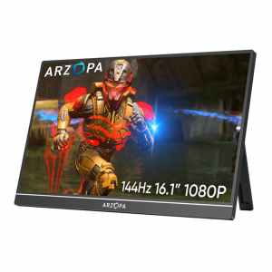 Prenosni monitor Arzopa 40,9 cm (16,1") Z1FC 1920x1080 144Hz IPS 13ms HDMI Mini-HDMI USB-C USB Zvočniki NTSC72% HDR10