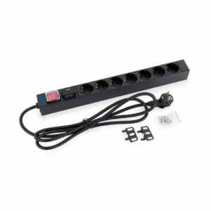 Prenapetostna zaščita Triton 2,00m 1xDIN49441 7x230V ALU rack 1U 19" stikalo (RAB-PD-X12-A1)