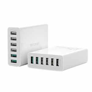 Hišni polnilec 100-240V => 4xUSB-A2.0 2xUSB-A QC3.0 60W BlitzWolf BW-S15 Charger bel (BW-S15 EU)