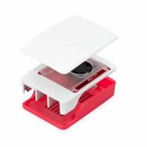 Ohišje za Raspberry Pi 5 z aktivnim hlajenjem rdeče/belo (SC1159)