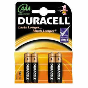 Baterijski vložek Alkalni 1,5V AAA/LR03 4 kos Duracell Basic (micron)