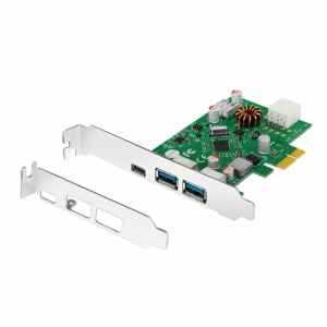 Kontroler PCI-Express => USB 3.2 Gen1x1, 1xUSB-C PD3.0 in 2xUSB3.0 Logilink (PC0090)