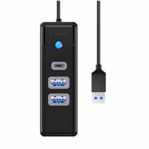 HUB USB 3.0 2portni + USB-C Orico 0,15m (PWC2U-U3-015-BK-EP)