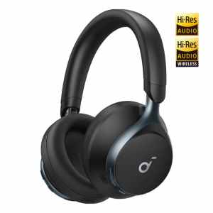 Slušalke brezžične Anker naglavne BT/1x3,5mm Soundcore Space One črna ANC (A3035G11)