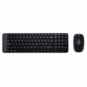 Tipkovnica in miš Logitech brezžična desktop MK220 US international črna SLO gravura (920-003168)