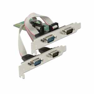 Kontroler PCI-Express => 4x serijski COM port RS232 9pin Delock + Low Profile 89557