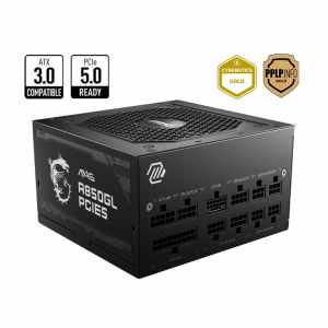 Napajalnik - 850W MSI MAG A850GL Gold 80Plus Gold 90% ATX3.0 PCIE-5.0 Ready Modular 120mm črna (306-7ZP8A11-CE0)