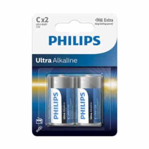 Baterijski vložek Philips 1,5V C/LR14 2 kos Philips Ultra Alkaline (LR14E2B/10)