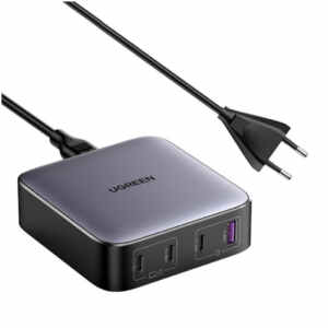 Hišni polnilec 100-240V => 1x USB-A (ž) 3x USB-C 100W GaN Nexode Charger Ugreen CD328 črn (90928)