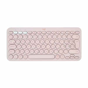 Tipkovnica Logitech brezžična K380 Multi-Device SLO mini roza SLO gravura (920-009867)