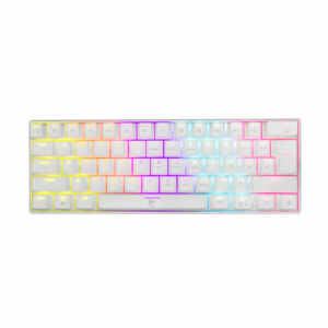 Tipkovnica WHITE SHARK USB SHINOBI SLO 60% mehanska rdeča stikala RGB bela (GK-2022 SHINOBI-W-HR-RED.SW)