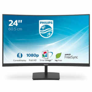 Monitor Philips 60,5 cm (23,8") 241E1SC 1920x1080 Curved 75Hz VA 4ms VGA HDMI 3H sRGB103%FreeSync