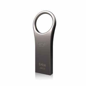Spominski ključek 64GB USB 3.2 SiliconPower Jewel J80 120MB/s 20MB/s kovinski brez pokrovčka srebrn (SP064GBUF3J80V1T)