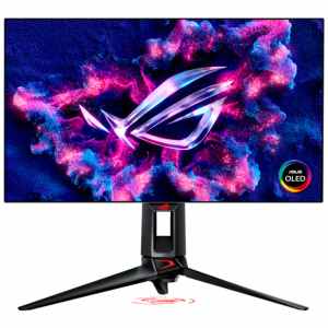 Monitor Asus 68,6 cm (27,0") PG27AQDP 2560x1440 Gaming 480Hz OLED 0,03ms 2xHDMI DisplayPort 2xUSB3.2 Pivot  DCI-P3-99% FreeSync Premium G-Sync Compatible HDR400 ROG Swift Delta E<2 calibration