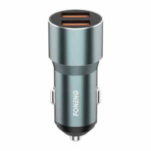 Avto polnilec 12V/24V => 2xUSB-A 36W QC3.0 Foneng (C19 Silver)Car charger Foneng C19 36W (silver)