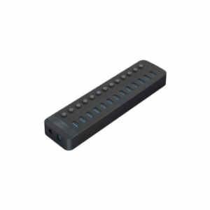 HUB USB 3.0 13portni s stikali Orico + napajalnik črn (CT2U3-16AB)