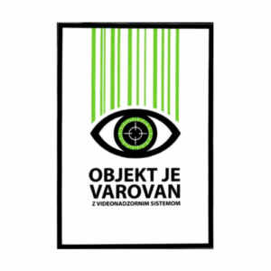 Video nadzor NALEPKA VIDEO NADZOR BELA A6 (134x95), PVC, odporna na vremenske vplive (vlaga, sonce, ...)