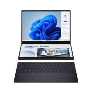 Prenosnik Asus 2x 35,5 cm (14,0") Zenbook Duo 2880x1800 OLED na dotik 400nit 120Hz Ultra 9-285H/32GB/SSD2TB/ALU/Intel Arc/Win11Pro (90NB14X1-M002Y0)