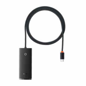 HUB USB-C => 4x USB 3.0 tip A Baseus Lite Series 1,00m črn (WKQX030401)