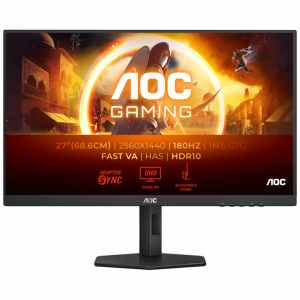 Monitor AOC 68,6 cm (27,0") Q27G4XN 2560x1440 Gaming 180Hz Fast-VA 5ms 2xHDMI DisplayPort Pivot  sRGB127,8% AdaptiveSync FreeSync Premium HDR10 G4 Series