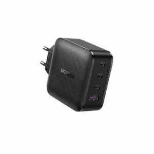 Hišni polnilec 100-240V => 1xUSB-A 3xUSB-C 65W za mobilni telefon ali tablični računalnik Ugreen GaN PD3 + QC4 + SCP + SCFP - črn (70774)