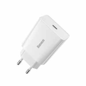 Hišni polnilec 100-240V => 1x USB-C 20W Baseus bel (CCFS-SN02)