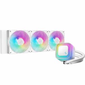 Komplet za tekočinsko hlajenje AIO Liquid Cooler DeepCool LE360 WH V2, 360mm, ARGB, bel