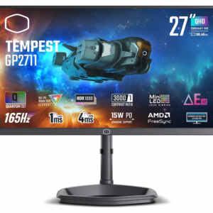Monitor 27'' (69 cm) QHD MiniLED VA 165Hz, HDR1000, 2xHDMI, DisplayPort, USB-C DP Alt, zvočniki, Cooler Master Tempest GP2711