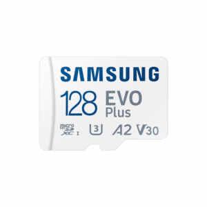 Spominska kartica Samsung EVO Plus, micro SDXC, 128GB, 160MB/s, U3, V30, A2, UHS-I, z adapterjem