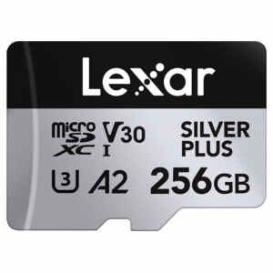 Spominska kartica Lexar Professional SILVER Plus, micro SDXC, 256GB, U3, V30, A2, UHS-I, z adapterjem
