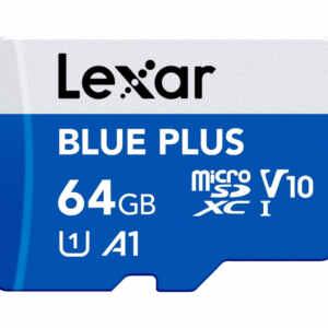 Spominska kartica Lexar BLUE PLUS, Micro SDXC, 64GB, 100MB/s, U1, V10, A1, UHS-I, z adapterjem