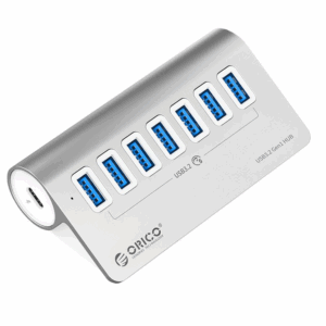 USB-C hub s 7 vhodi, 7x USB-A 3.2 Gen1, ALU, ORICO M3U7-10