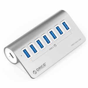 USB-C hub s 7 vhodi, 7x USB-A 3.2 Gen2, 10Gbps, ALU, ORICO M3U7-G2