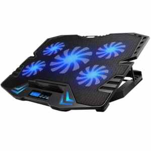 Hladilno stojalo za prenosnik do 17.3'', 5x tih ventilator, 2x USB, Ewent EW1259