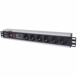 INTELLINET 19" Rackmount 1.5U 3m 6 vtičnic za omrežne omare prenapetostna zaščita razdelilec