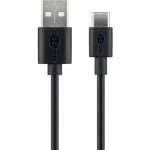 GOOBAY USB-C na USB-A 2.0 (M) 1m črn polnilni in sync kabel
