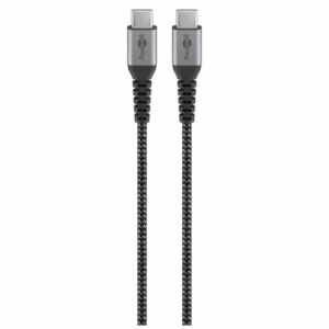 GOOBAY USB-C na USB-C 1m 60W črni napajalni in sync kabel