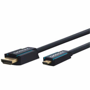 CLICKTRONIC High Speed HDMI (M) na micro HDMI (M) 1.4 4K 30Hz 2m z Ethernet pozlačen črn kabel