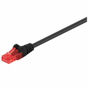 GOOBAY U/UTP CAT 6 10m črn/rdeč mrežni priključni patch kabel