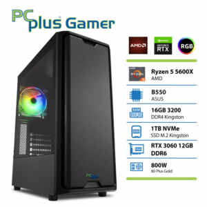 PCPLUS Gamer Ryzen 5 5600X 16GB 1TB SSD RTX 3060 12GB gaming namizni računalnik