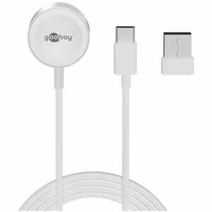 GOOBAY Apple Watch Charger USB-C/USB-A 5V 2,5W beli polnilec